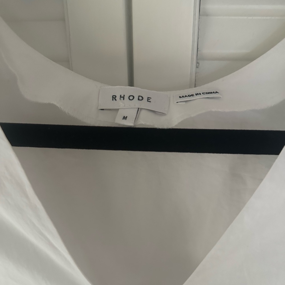 RHODE White Nisha Button-Up Blouse - Picture 5 of 8